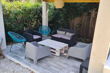 Location de vacances pour 5 personnes, avec jardin et terrasse dans La Madrague