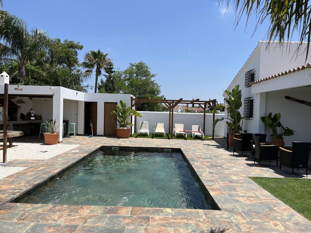 Modernes Ferienhaus mit Pool in schöner Lage nur Minuten vom Strand entfernt - Casa El Guillargon in Conil de la Frontera, Costa de la Luz