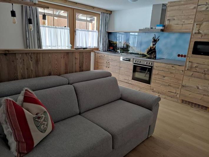 Ferienwohnung für 4 Personen, mit Balkon und Terrasse sowie Garten und Ausblick