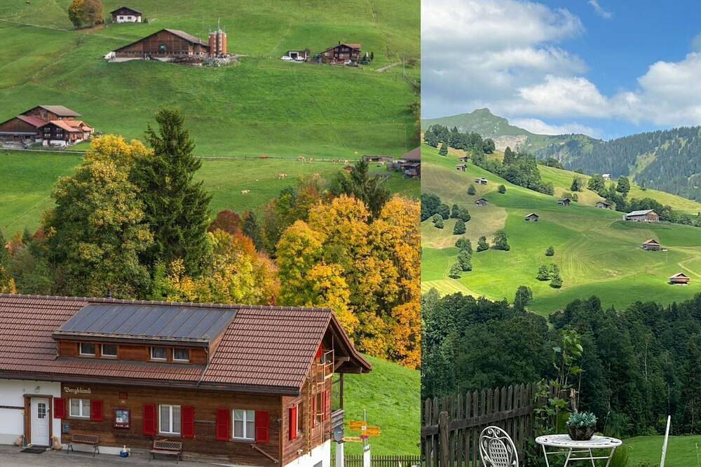 Ganze Wohnung, Gemütliche Wohnung für 8 Gäste mit  W-Lan, Whirlpool, Tv, Balkon und Haustiere erlaubt in Habkern, Berner Oberland