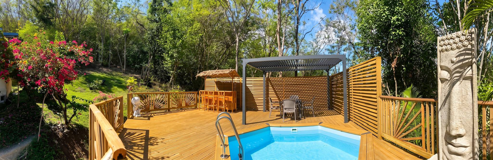 Appartement entier, Appartement avec vue jardin à Deshaies 80 m² avec piscine in Deshaies, Guadeloupe