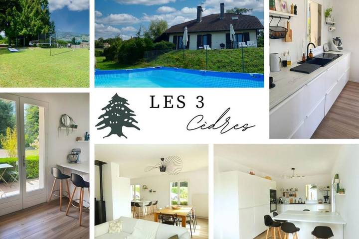 Location de vacances pour 10 personnes, avec vue sur le lac ainsi que piscine et jardin à Bilieu - 2