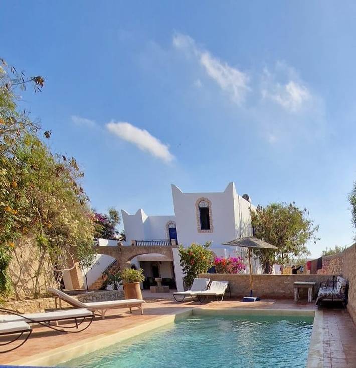 Cottage pour 2 personnes, avec jardin et piscine dans Sidi Kaouki