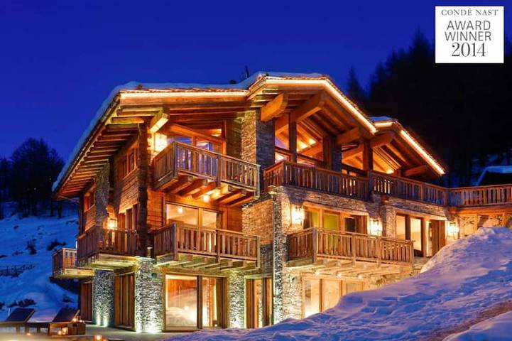 Chalet für 14 Personen, mit Sauna und Balkon sowie Whirlpool und Garten in Zermatt
