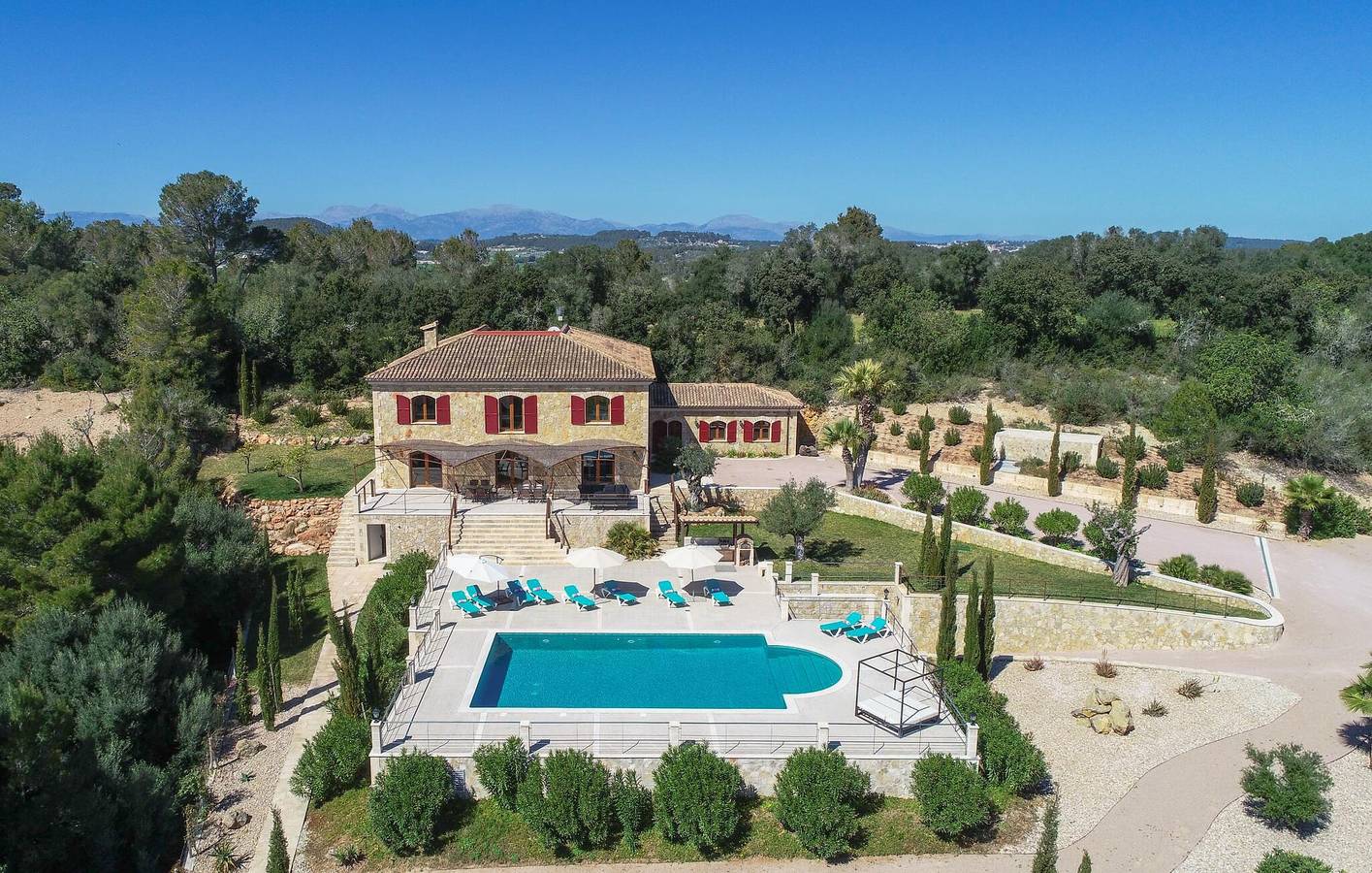 Gemütlicher Rückzugsort mit Terrasse, Küche, Pool und Internet in Porreres, Mallorca Süden