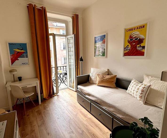 Gîte pour 2 personnes, avec balcon dans Gare de Nice ville
