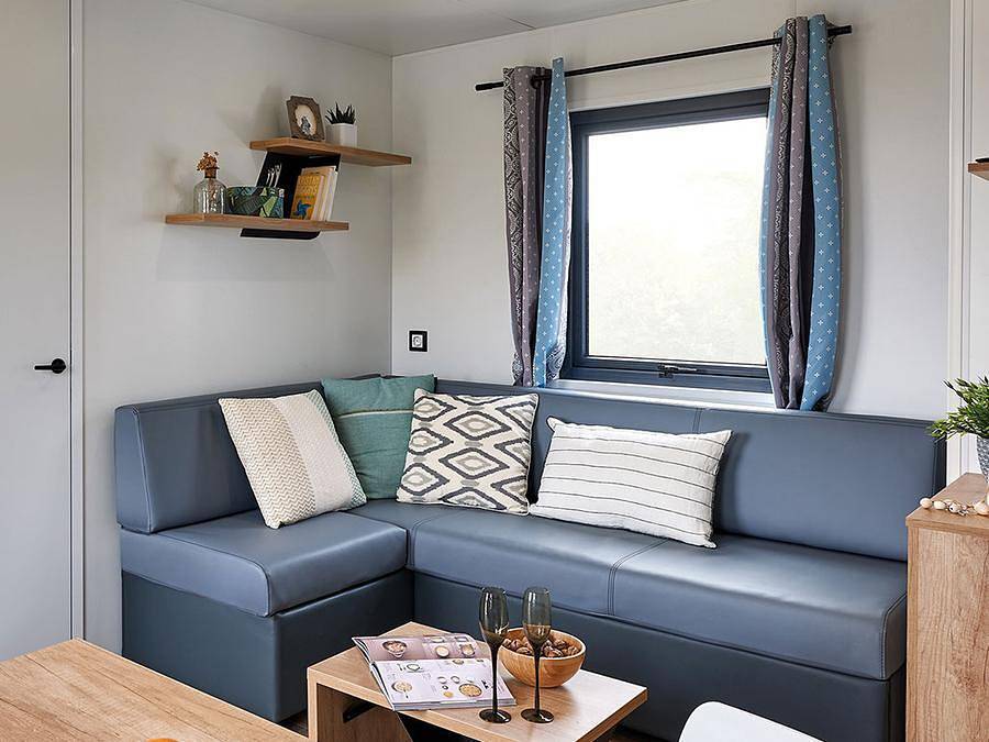 Camping Le California - Mobilheim 4 personen - Cottage Duo Premium 2 Schlafzimmer - Tv-Waschmaschine 4 pers. in Saint-Jean-de-Monts, Vendée