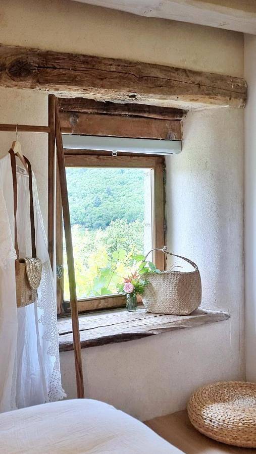 Double or Twin Room with Garden View in Génolhac, Parc national des Cévennes