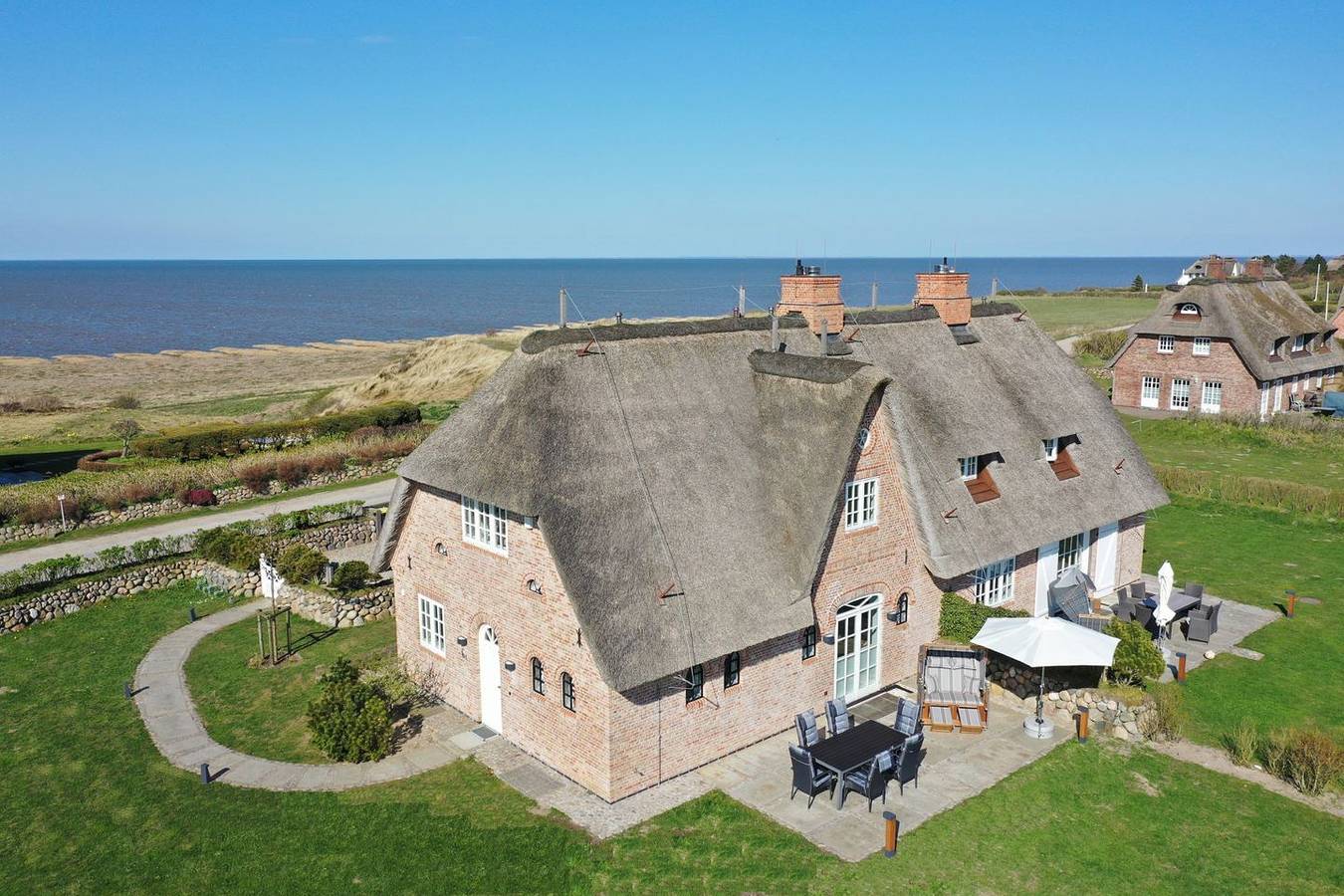 Erstklassige Haushälfte unter Reet in Morsum mit Wattblick und Fitnessraum in Sylt-Ost, Sylt (Gemeinde)