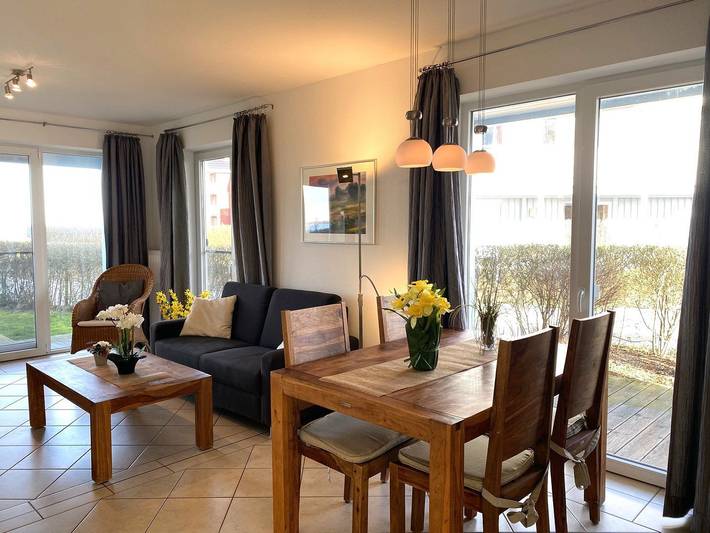 Ferienwohnung für 4 Personen, mit Terrasse und Sauna sowie Seeblick in Rechlin - 2