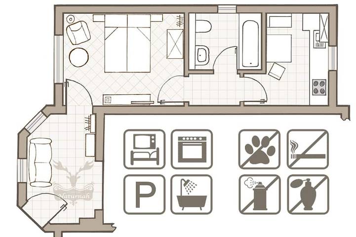 Ferienwohnung für 2 Personen, mit Garten und Pool