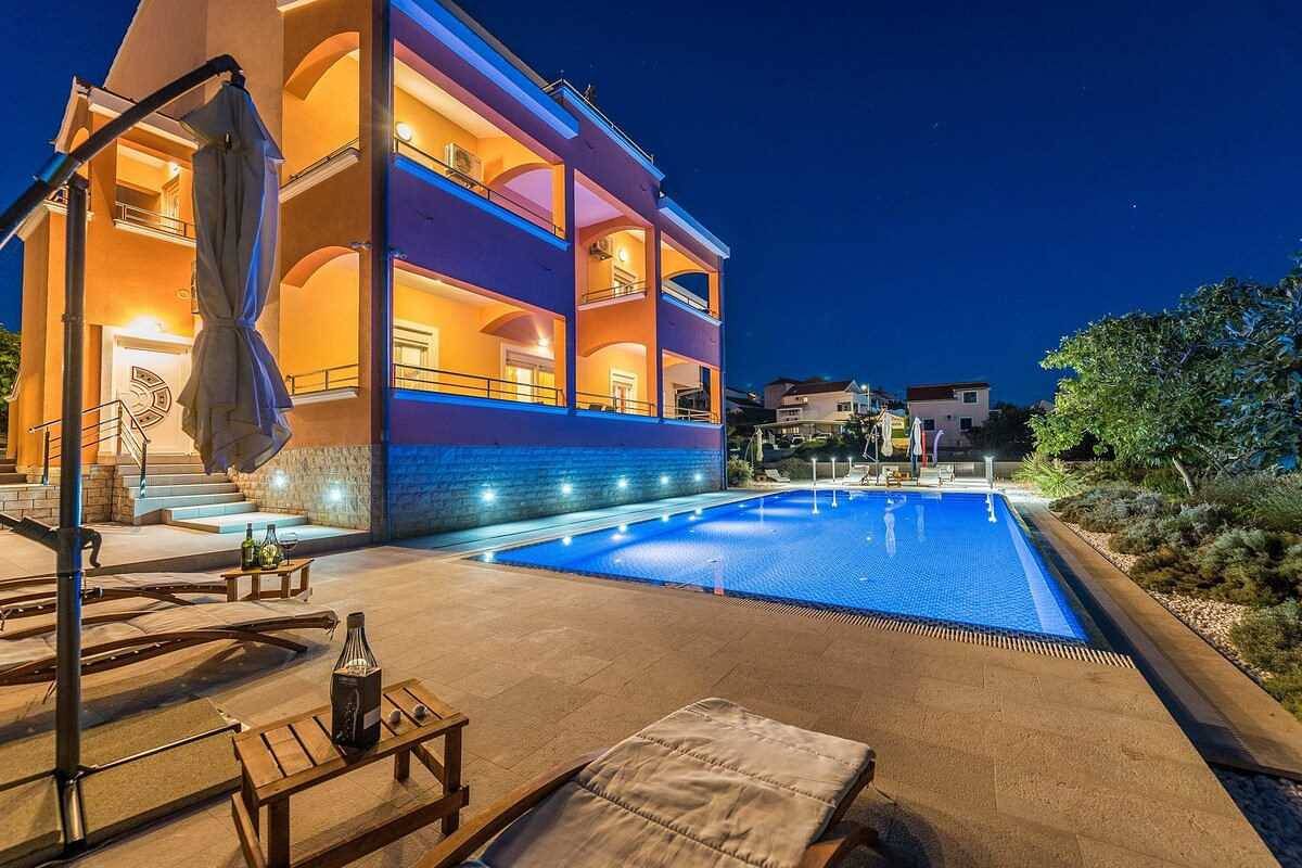 Cały apartament, Apartament wakacyjny dla 4 osób z basen in Sveti Filip i Jakov, Općina Sveti Filip i Jakov