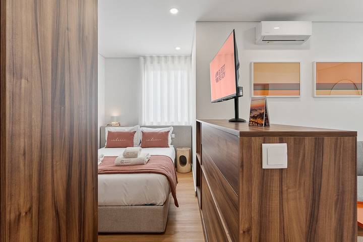 Studio for 3 personer, med Terrasse i Porto