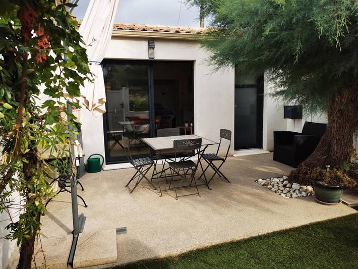 Appartement de vacances pour 3 personnes, avec jardin