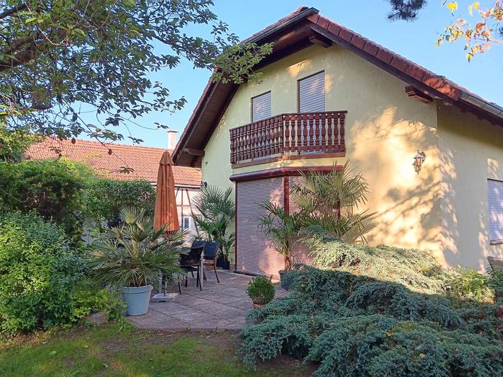 Ferienwohnung für 7 Personen, mit Balkon und Balkon/Terrasse sowie Terrasse und Garten in Frankenroda