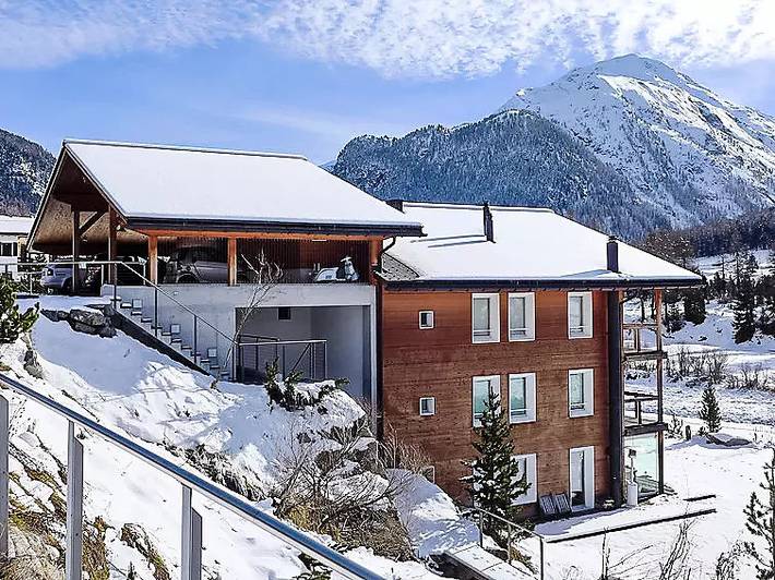 Ferienwohnung für 4 Personen, mit Balkon in Pontresina