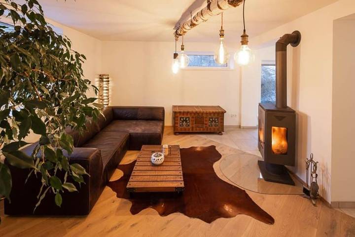 Ferienwohnung für 2 Personen, mit Sauna und Terrasse sowie Ausblick, mit Haustier