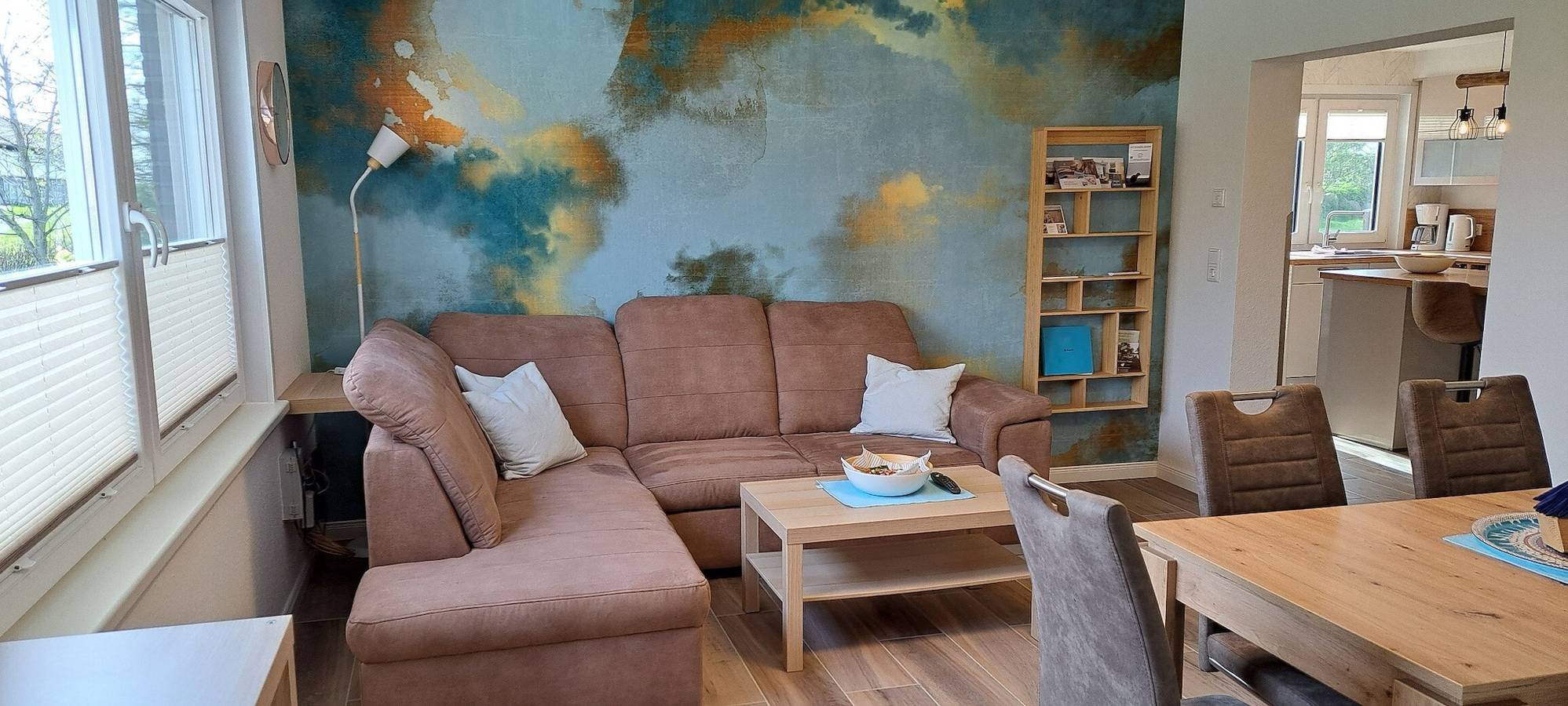 Ganze Wohnung, Ferienwohnung Ebbe" mit Gemeinschaftsgarten, Terasse und Wi-Fi in Pellworm, Nordseeküste