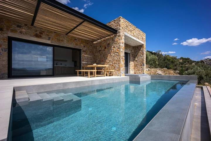 Ferienhaus für 6 Personen, mit Garten und Ausblick sowie Pool in Nafplio