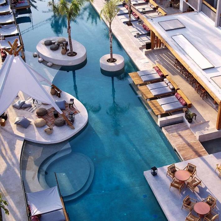 Hôtel pour 2 personnes, avec Balcon et Terrasse ainsi que Jardin et Piscine