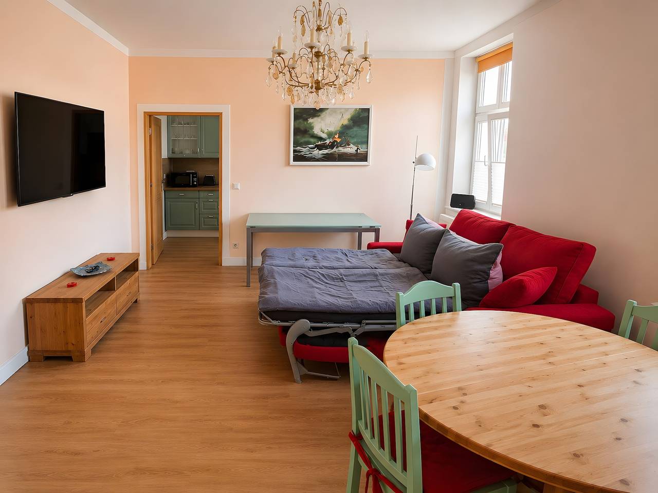Ganze Wohnung, Ahlbeck 'Agape 2-Raum Appartment' für 2 bis 4 Personen, 250m zum Strand in Drei Kaiserbäder, Heringsdorf