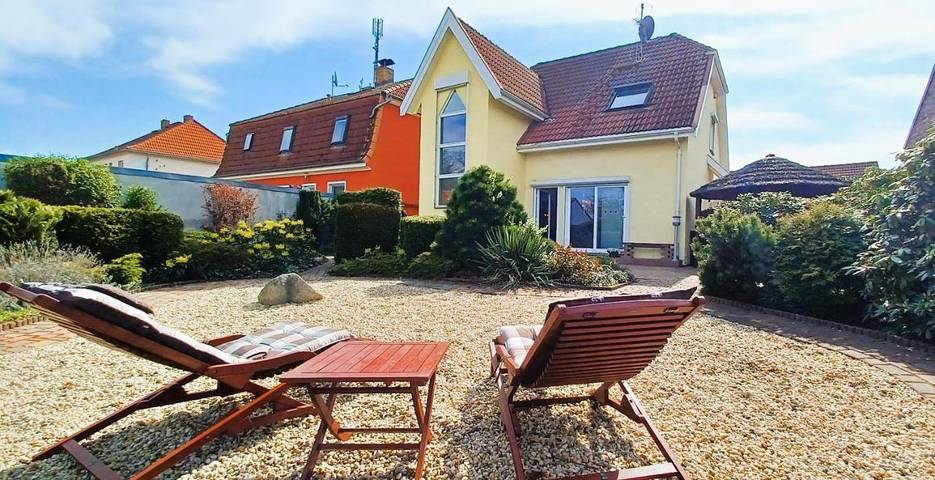 Ferienhaus für 4 Personen, mit Terrasse und Garten sowie Ausblick im Lausitzer Seenland