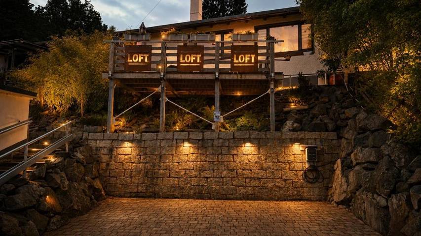 Ferienhaus für 6 Personen, mit Balkon und Terrasse sowie Garten und Ausblick