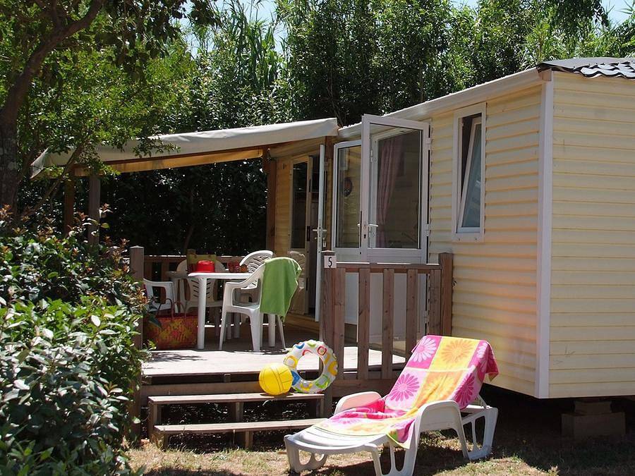 Camping Tikayan Clau Mar Jo - Mobilheim 6 personen - Colorado Eco - 2 Schlafzimmer - Klima - Tv in Bormes-les-Mimosas, Toulon Region