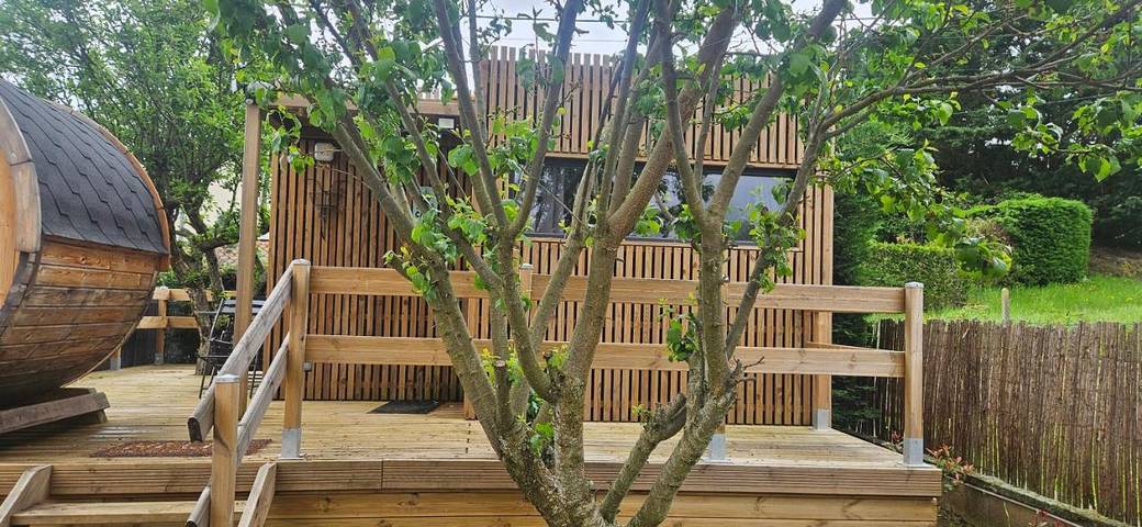 Chalet pour 2 personnes, avec terrasse et jacuzzi, animaux acceptés