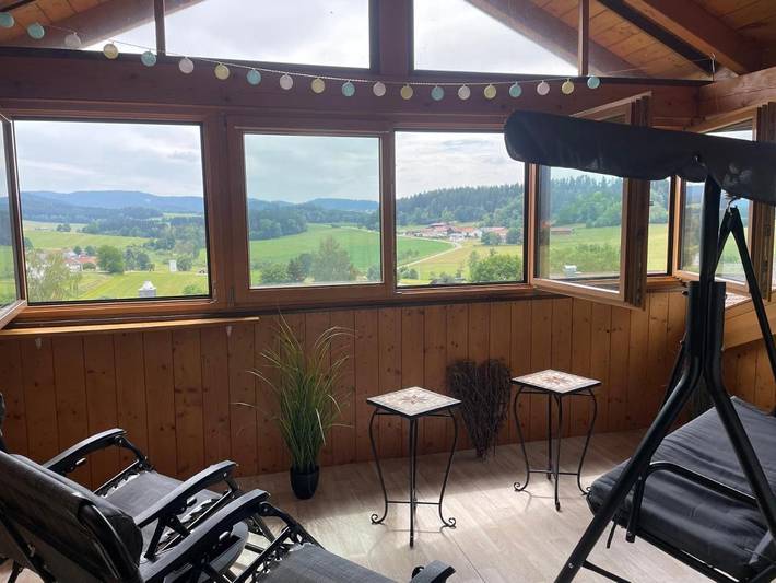 Ferienwohnung für 6 Personen, mit Garten und Ausblick