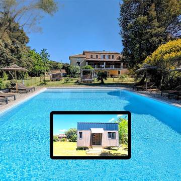 Gîte pour 3 personnes, avec jardin ainsi que bassin pour enfant et piscine à Bagnols-sur-Cèze