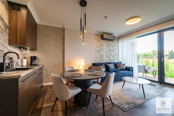 Ferienwohnung für 4 Personen, mit Sauna und Garten sowie Ausblick und Seeblick, mit Haustier in den Masuren