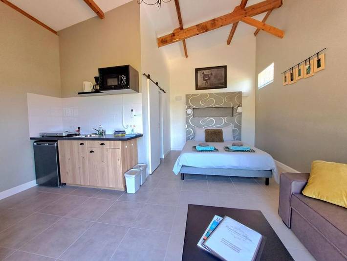 Location de vacances pour 3 personnes, avec piscine et terrasse ainsi que jardin et vue à Paulhiac - 2