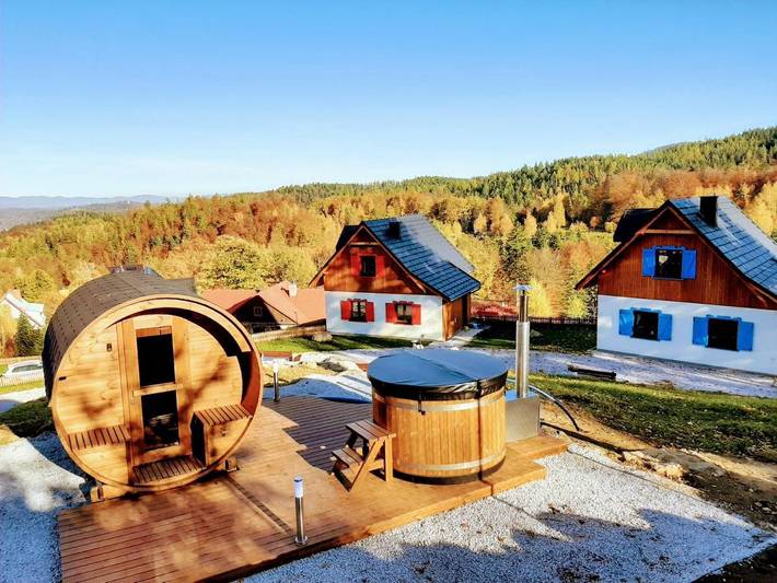 Dom dla 8 osób, z Balkon i Taras oraz Ogród i Sauna w Przesieka