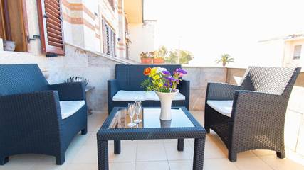 Gîte pour 5 personnes, avec balcon et vue à Oristano