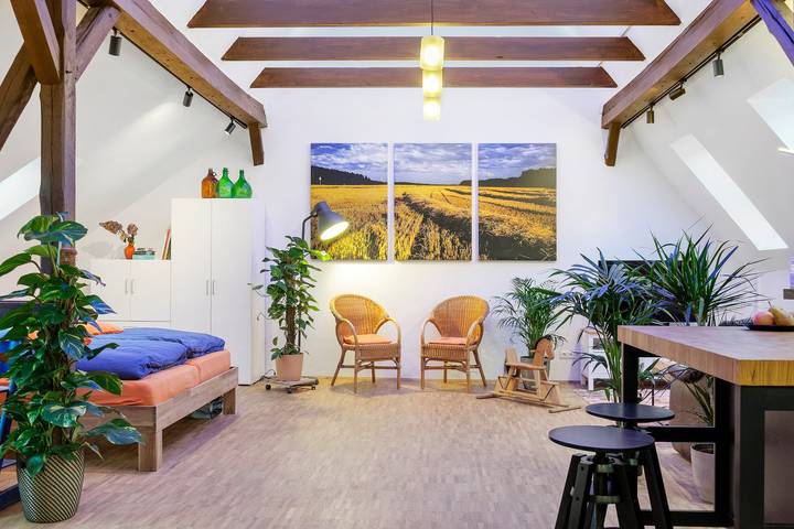 Appartement entier, Appartement 'Das Hühnernest' avec Wi-Fi in Kammerstein, Romantische Straße
