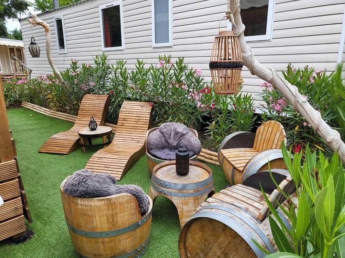 Camping pour 6 personnes, avec jacuzzi ainsi que piscine et jardin à Lège-Cap-Ferret - 4
