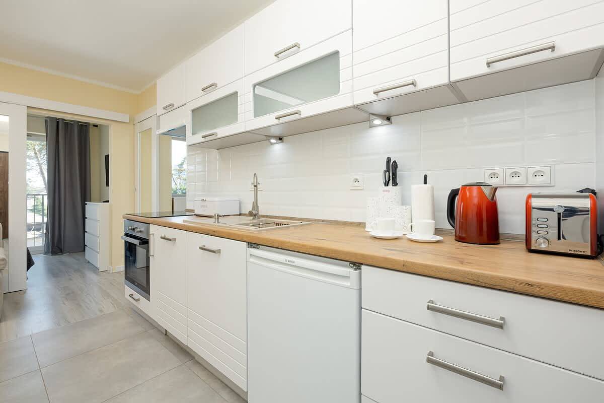 Ganze Wohnung, Ferienwohnung für 4 Personen mit Balkon/Terrasse in Międzywodzie, Wollin