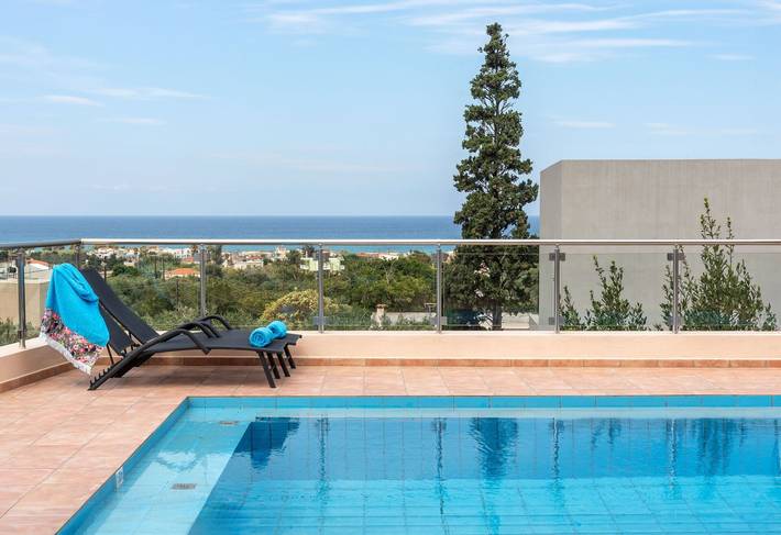 Villa für 7 Personen, mit Balkon und Terrasse sowie Pool in Chania und Umgebung - 4