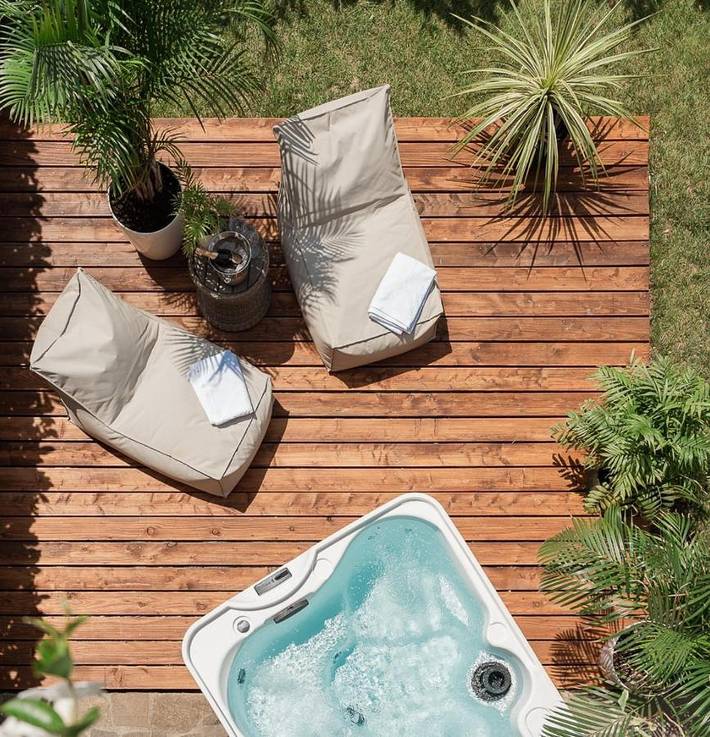 Ferienwohnung für 4 Personen, mit Whirlpool und Sauna sowie Garten - 1