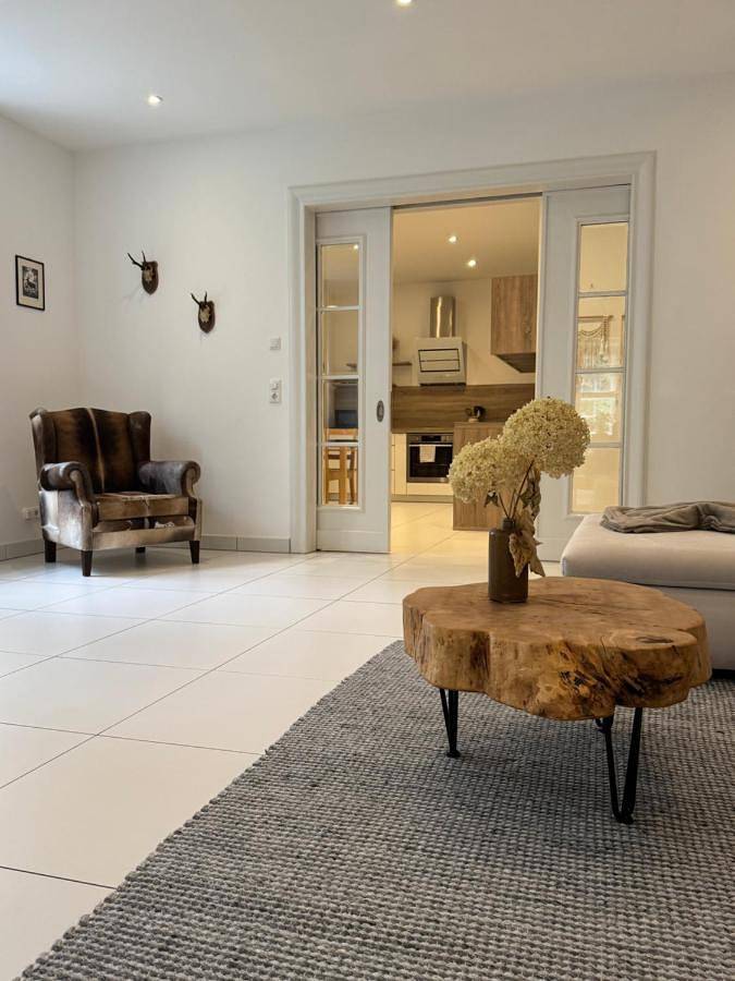 Ferienwohnung für 3 Personen, mit Garten und Ausblick
