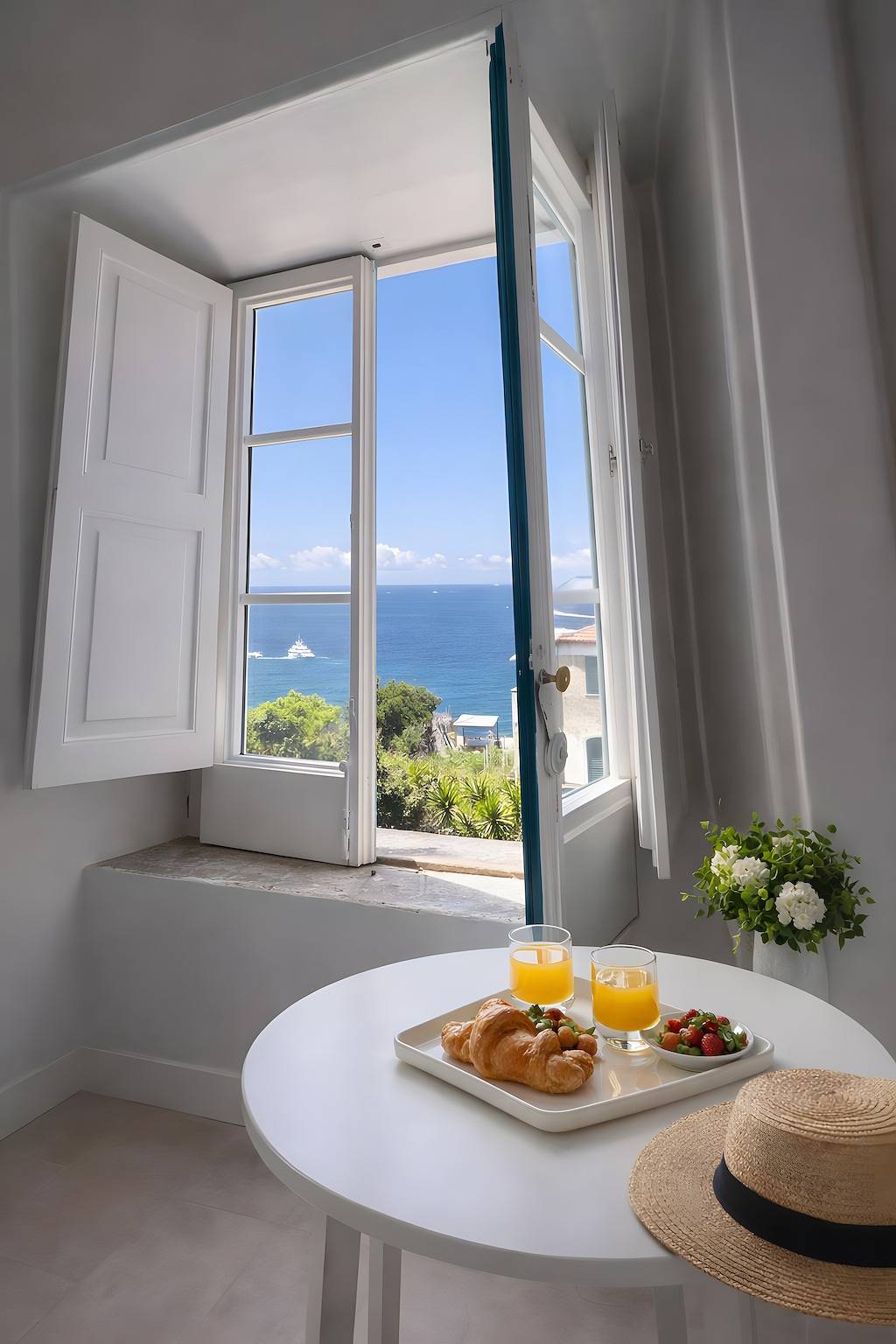 Ganze Wohnung, Apartment „Light Blue Room“ mit Meerblick, Wlan und Klimaanlage in Meta, Sorrento Coast