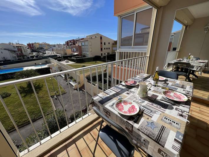 Studio für 4 Personen, mit Pool und Terrasse, mit Haustier in Cap d'Agde - 3