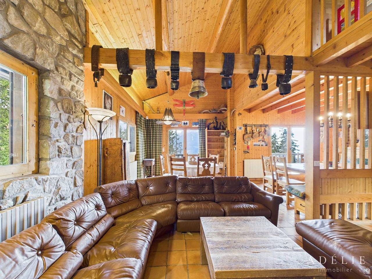 Savoyard Chalet for 18 - Near Slopes, Fireplace, Balconies, 8 Bedrooms, and Free Shuttle in La Rosière, Montvalezan