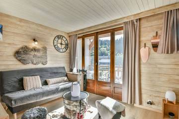 Gîte pour 4 personnes, avec balcon dans Patinoire des Gets