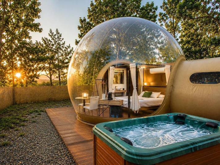 Camping para 3 personas, con Terraza además de Jardín y Vistas en Provincia de Huelva