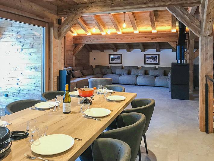 Chalet für 15 Personen, mit Sauna und Terrasse sowie Garten und Ausblick in Châtel - 4