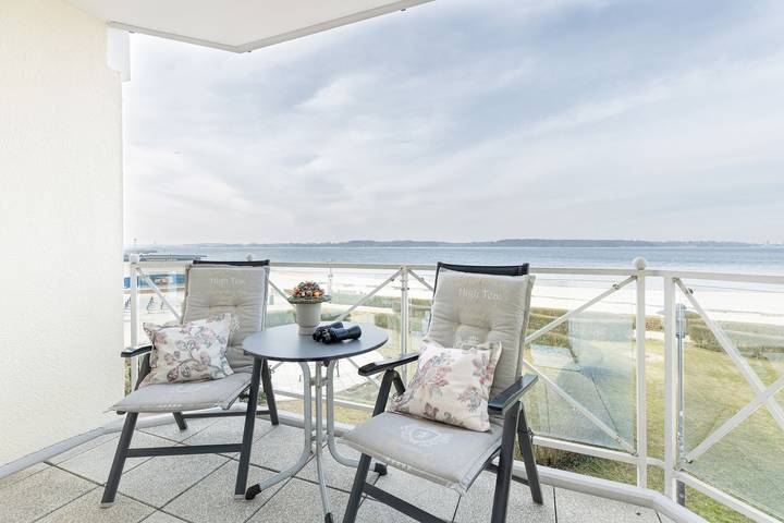 Ferienwohnung für 4 Personen, mit Balkon an der Kieler Bucht