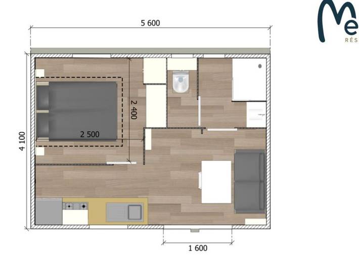 Mobil home pour 2 personnes, avec terrasse et piscine à Pamiers - 4