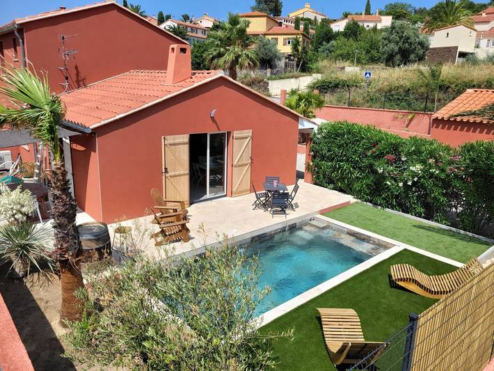 Villa pour 6 personnes, avec jardin ainsi que terrasse et piscine à Collioure